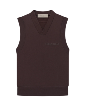 Fear Of God Essentials Pullover V-Neck Vest - Plum